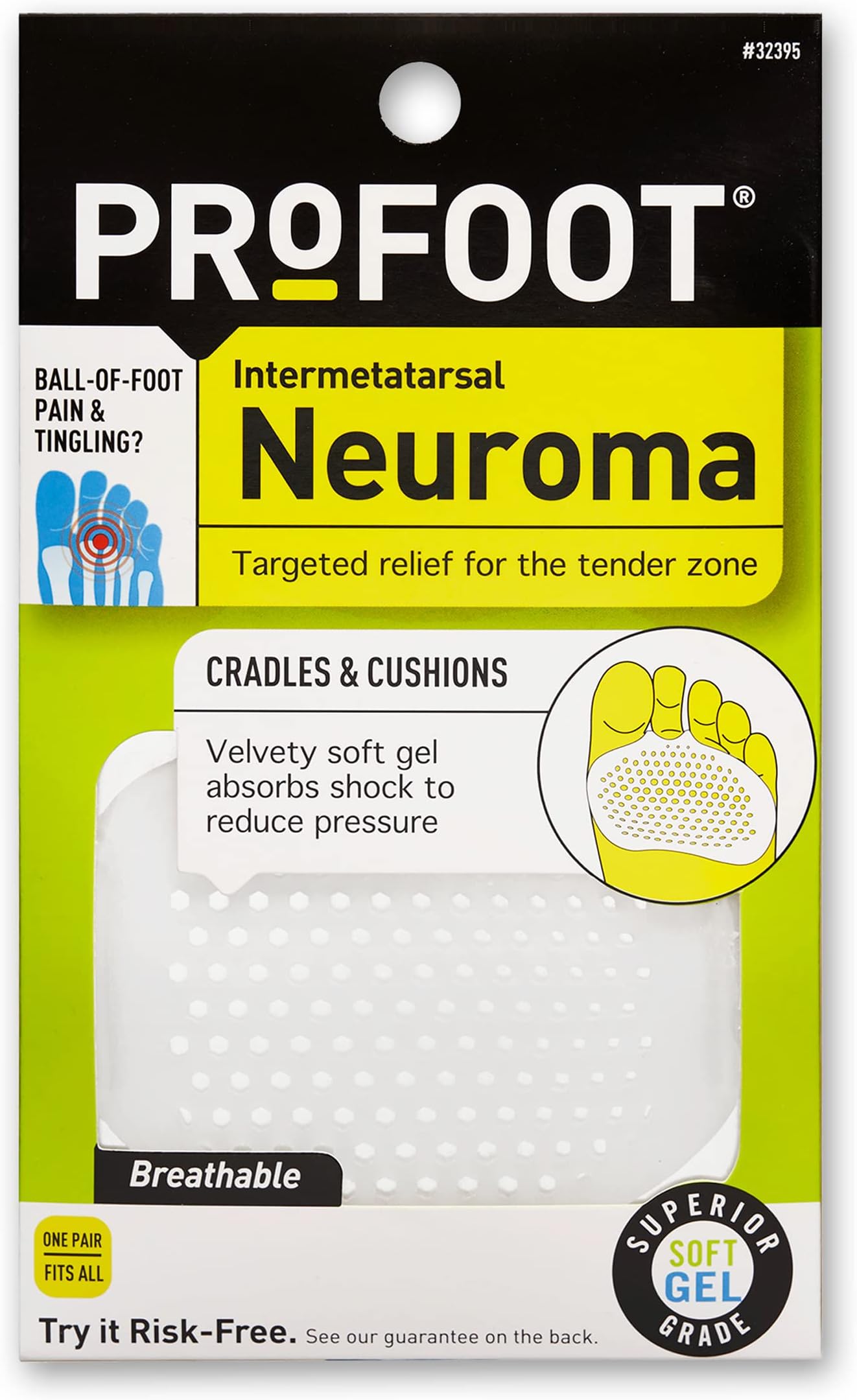 PROFOOTIntermetatarsal Neuroma Ball of Foot Cushion, 1 Count