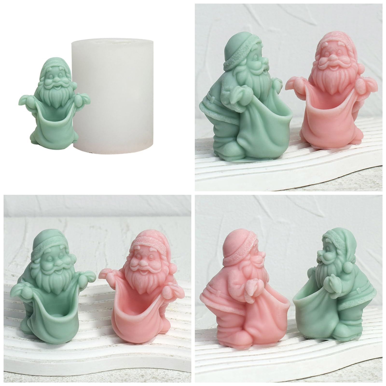 2 Pezzi Stapo in Silicone a Fora di Babbo Natale Stapo in Resina