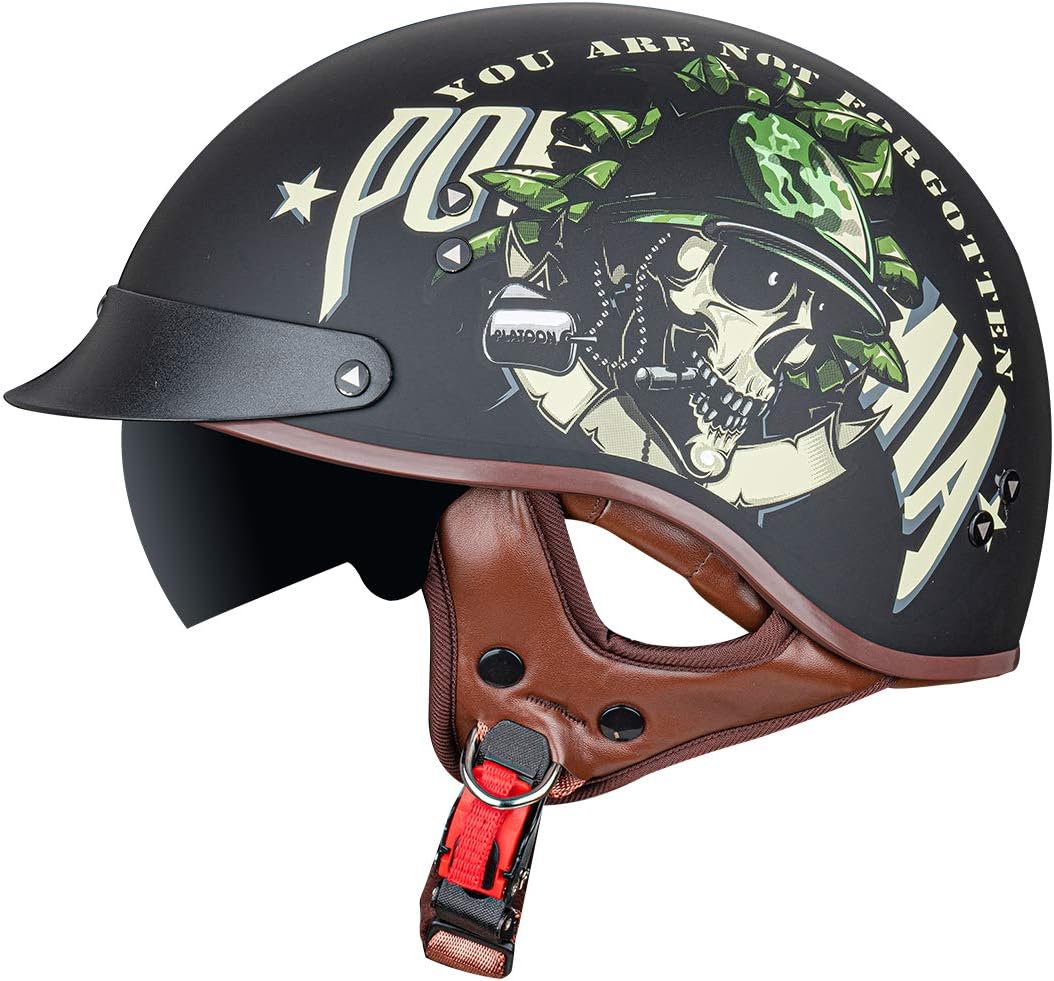 VCOROS Motorcycle Half Helmet Sun Visor Quick Release