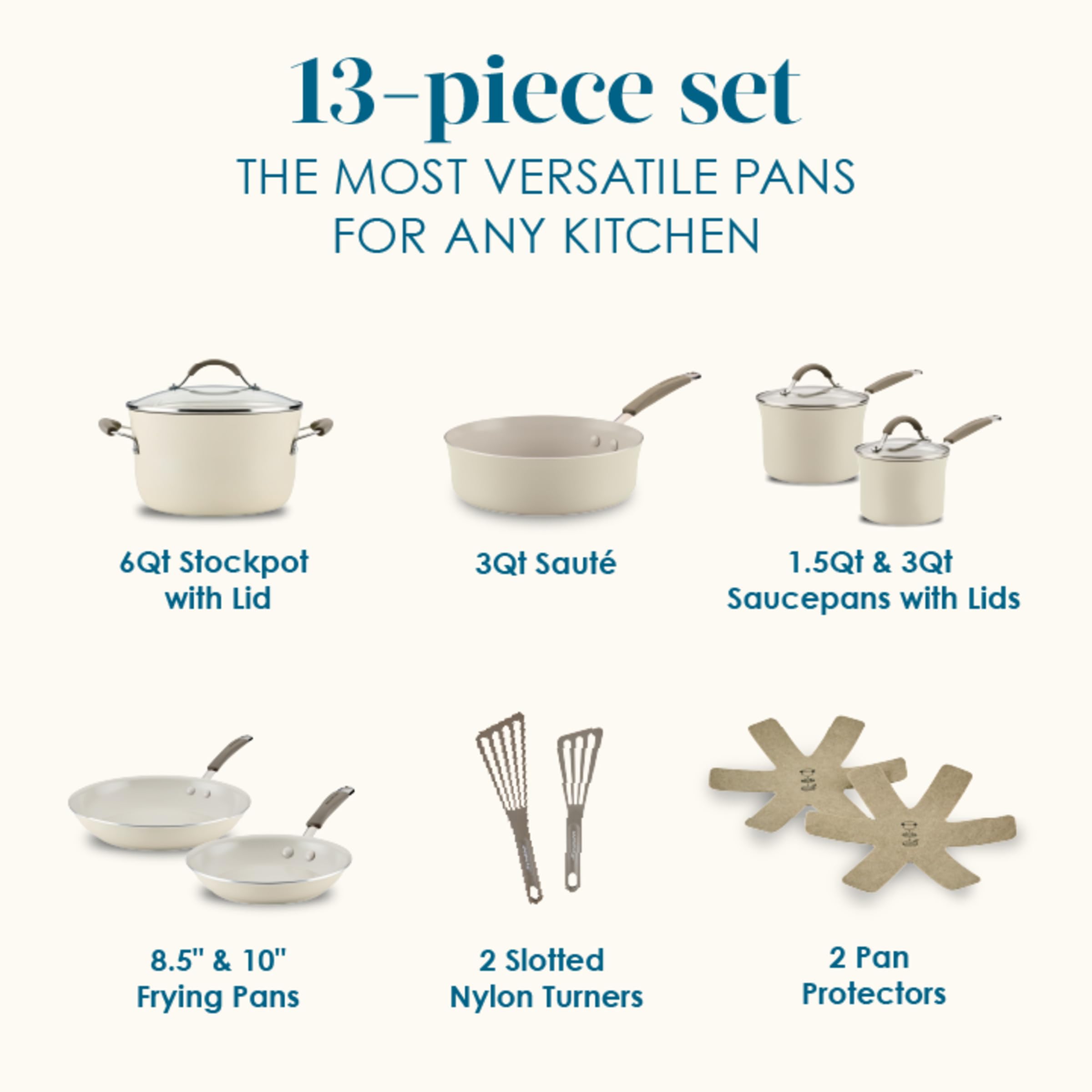 Rachael Ray Cucina Ceramic Cookware Set - 13 Piece -2 Rachael Ray Cucina Ceramic Cookware Set - 13 Piece -2