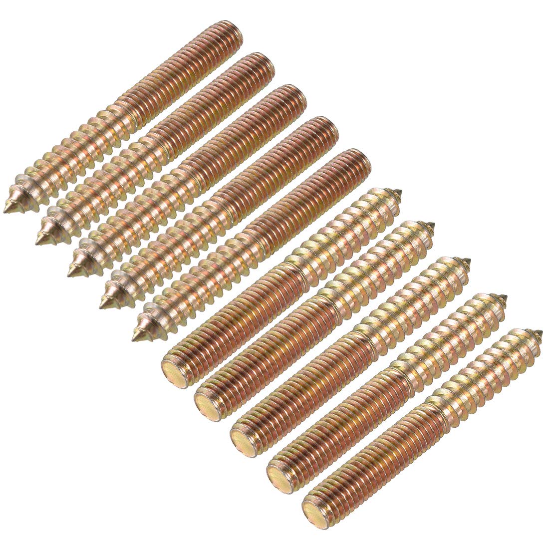 80mm Hanger Bolts Uxcell M10 Hanger Bolts 80mm - 10pcs Double Ended Wood To Machine Thread Screws For Furniture Double Ended Screws