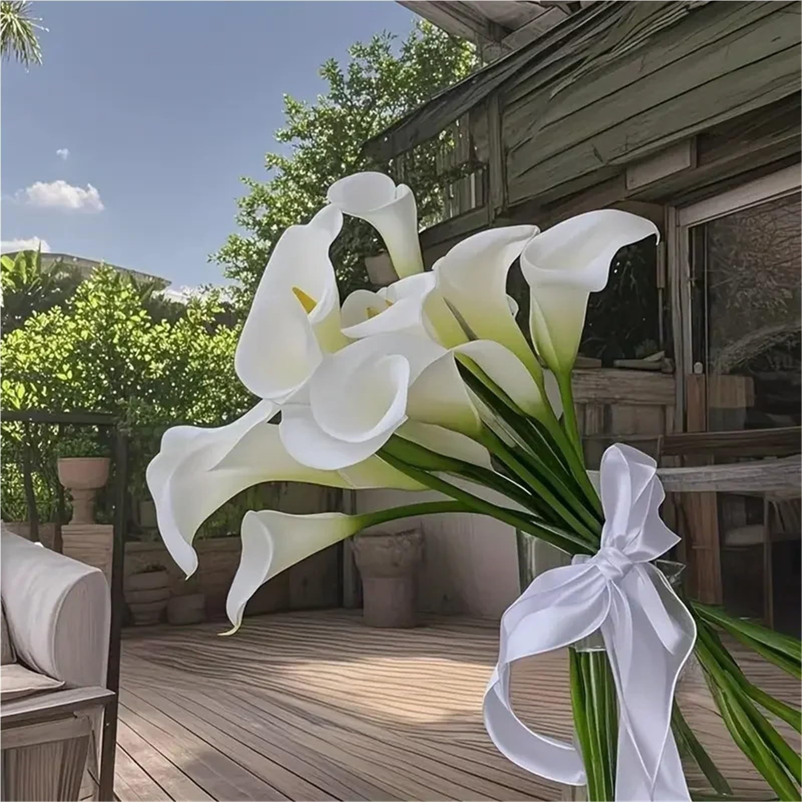 30 Stück realistische Calla-Lilien, künstliche Blumen, Blumenstrauß