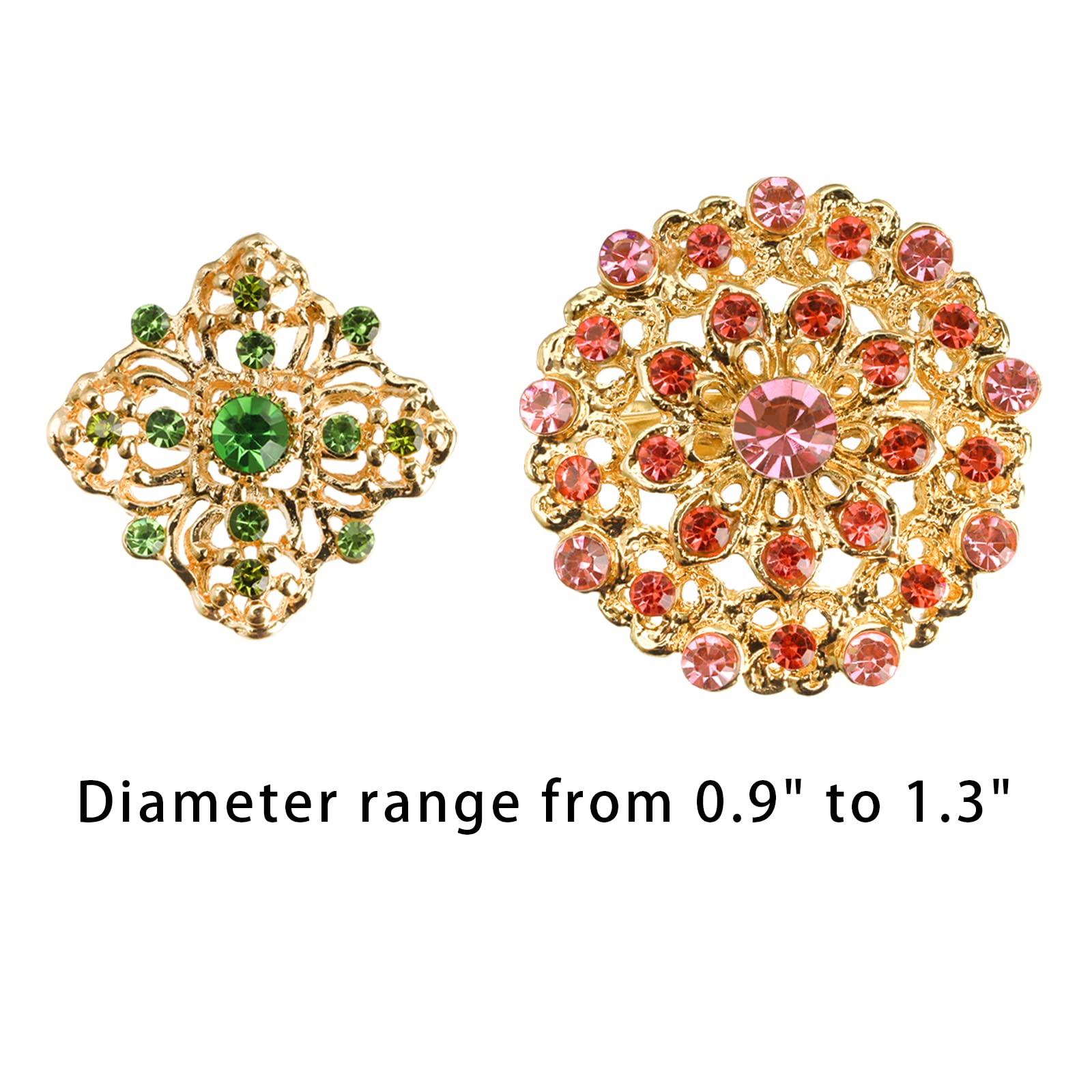 Amazon.com: Hiceeden 24 Pieces Flower Golden Brooches Pins
