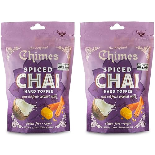 Chimes Caramelos duros de caramelo Chai con especias de coco (paquete de 2)