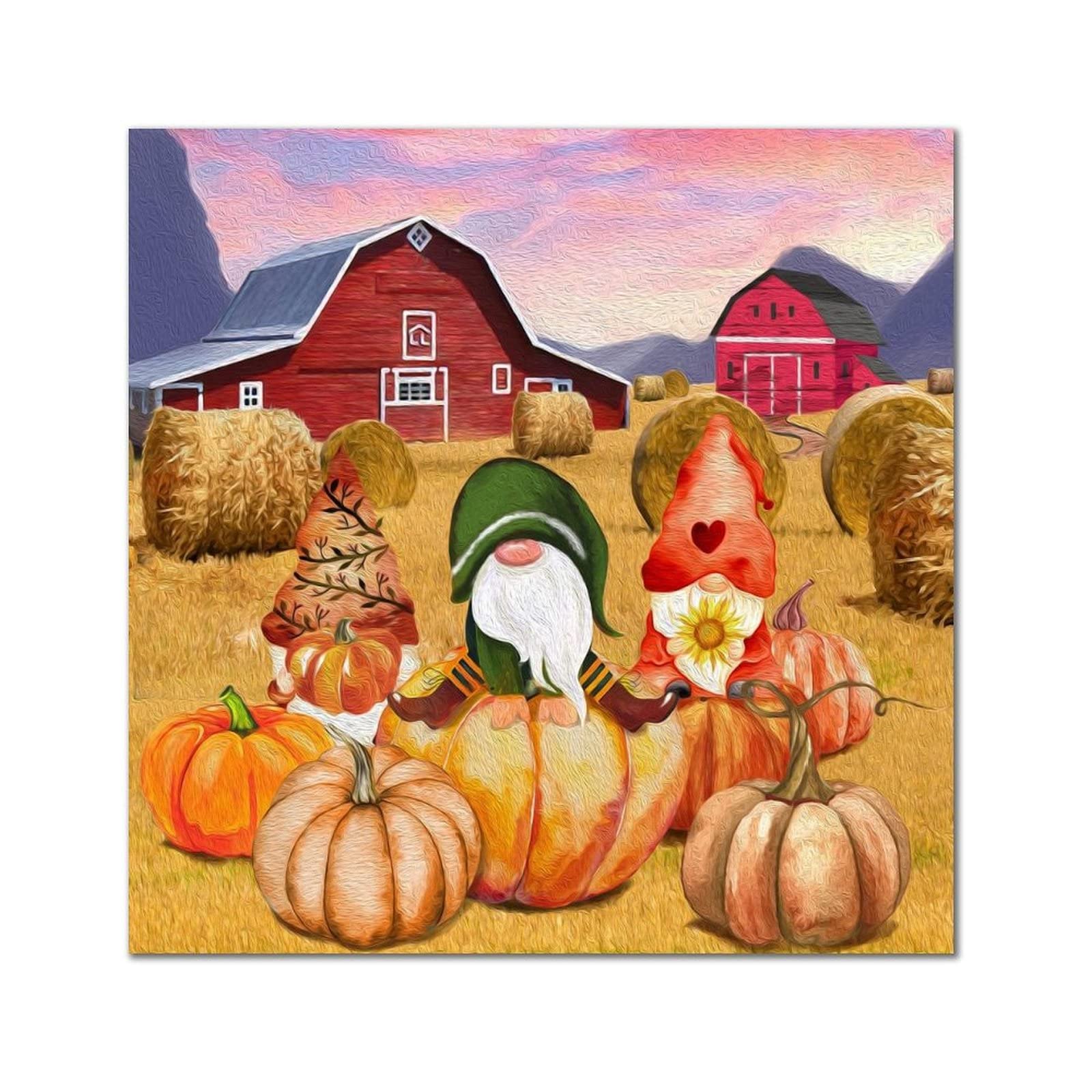 Plaque murale vintage en bois de gnome pour décoration murale d'automne et fête