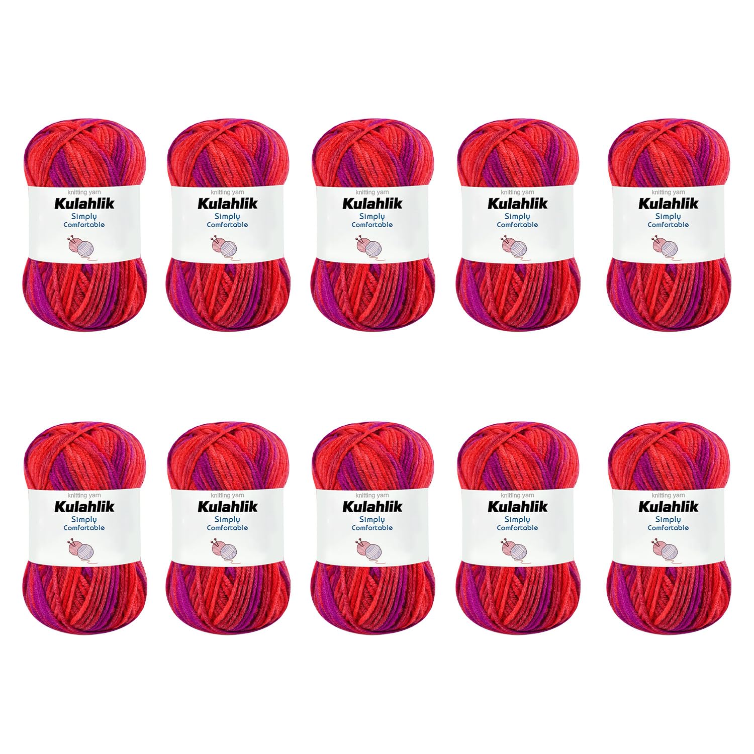 250g(5x50g) Acrylic Yarn for Crochet/Knitting, Colorful Gradient Yarn Thread, 5 Rolls Skeins, Perfect for Any Knitting Crochet and Crafts Mini Project — view 73