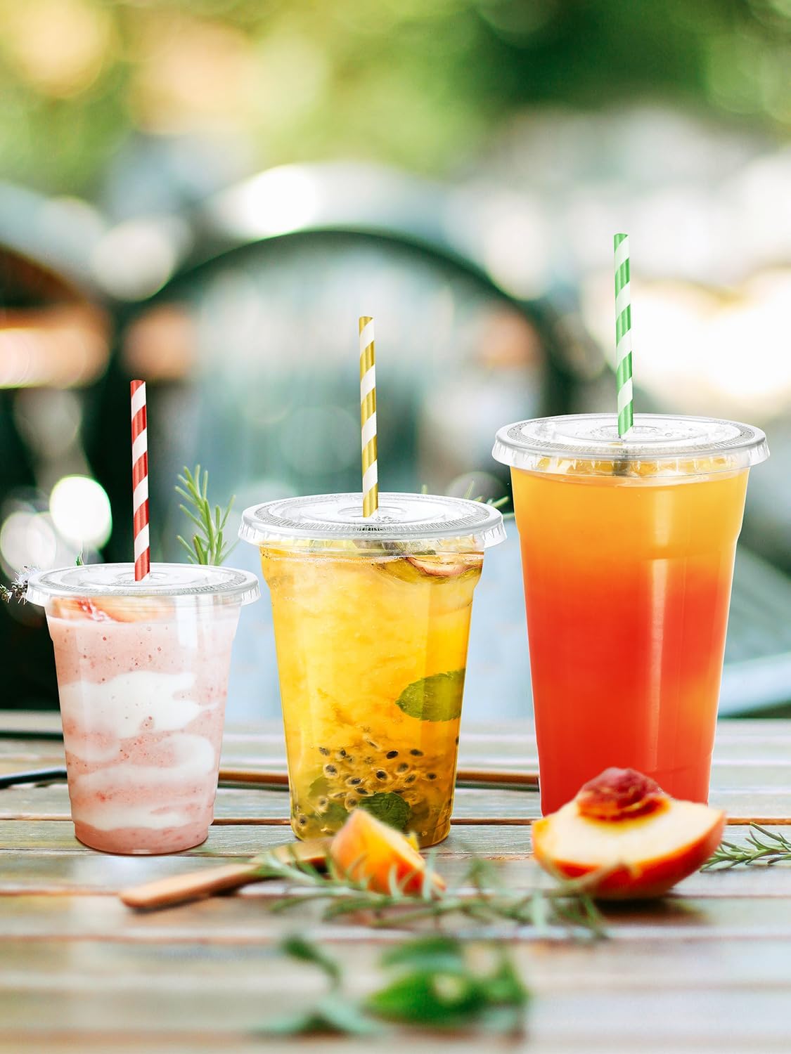 150 Sets 12 oz Clear Plastic Cups With Lids - Disposable Party Cups for Ice Coffee, Smoothie, Cold Drinks - Image 4