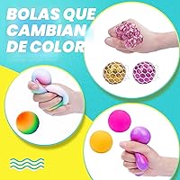 Vista 4 de Paquete de 24 bolas antiestrés, bolas esponjosas, bolas para apretar para adultos, bolas de alivio del estrés, rellenos de caja de premios
