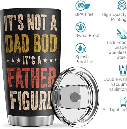 Miniatura 6 de Regalos de cumpleaños para el día del padre para papá de hija, hijo, niños, esposa, vaso de acero inoxidable de 20 onzas, regalos de cumpleaños para