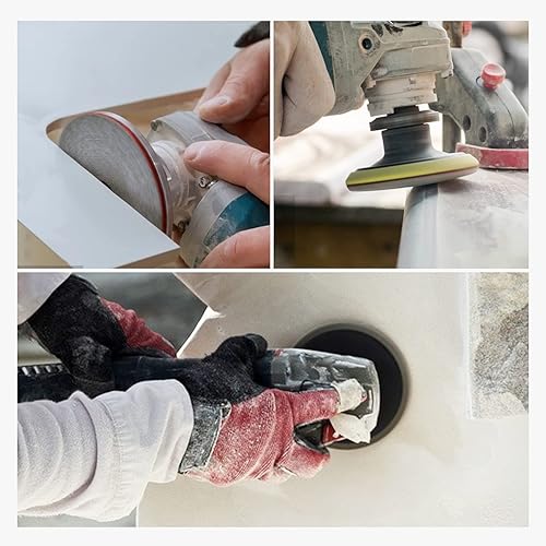 Miniatura 3 de Juego de almohadillas de pulido de diamante seco, 7 piezas de 4 pulgadas #50 para piedra, mármol, cuarzo, granito, disco de lijado, encimera,