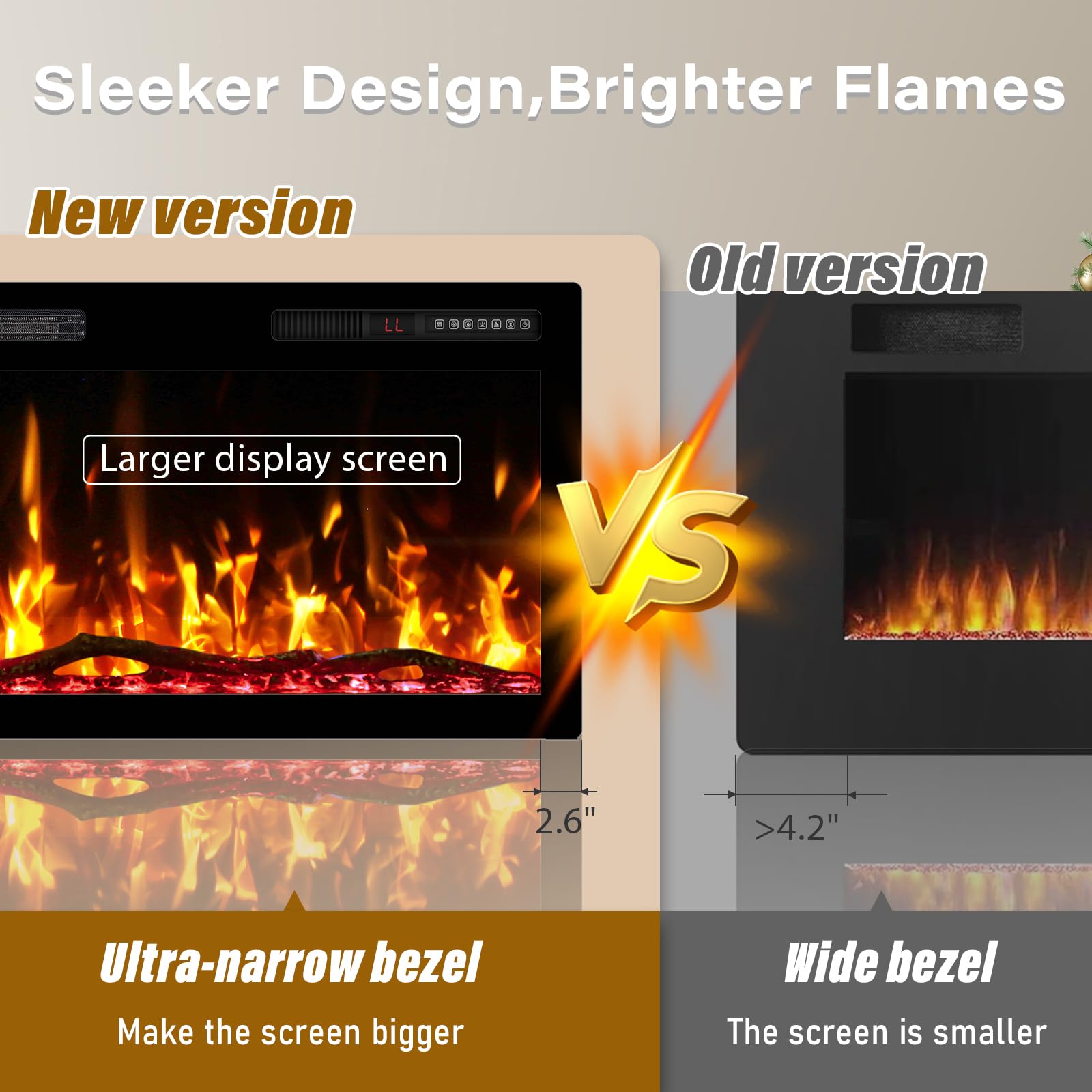 Amazon.com: Zionheat 80 inch Wide Screen Electric Fireplace-Wall