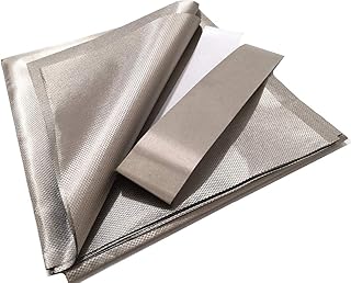 Shielding Fabric-Block WiFi/RF-Anti-Radiation Conductive Magnetic Copper/Nickel EMF Protection Fabric 78"x43" inch with Conductive Adhesive Tape 2x20" inch