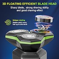 Vista 4 de Electric Razor for Men - Electric Shavers for Men with Magnetic Detachable Head, 3D Floating Head, Ideal for Travel, Office, and Business Trips