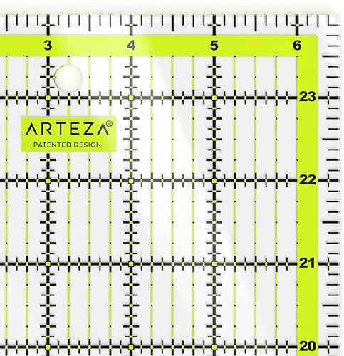 Miniatura 28 de Regla de acrílico Arteza, líneas de dos colores (4.5 x 4.5 pulgadas, 6 x 6 pulgadas, 9.5 x 9.5 pulgadas, 12.5 x pulgadas, juego de 4 unidades)