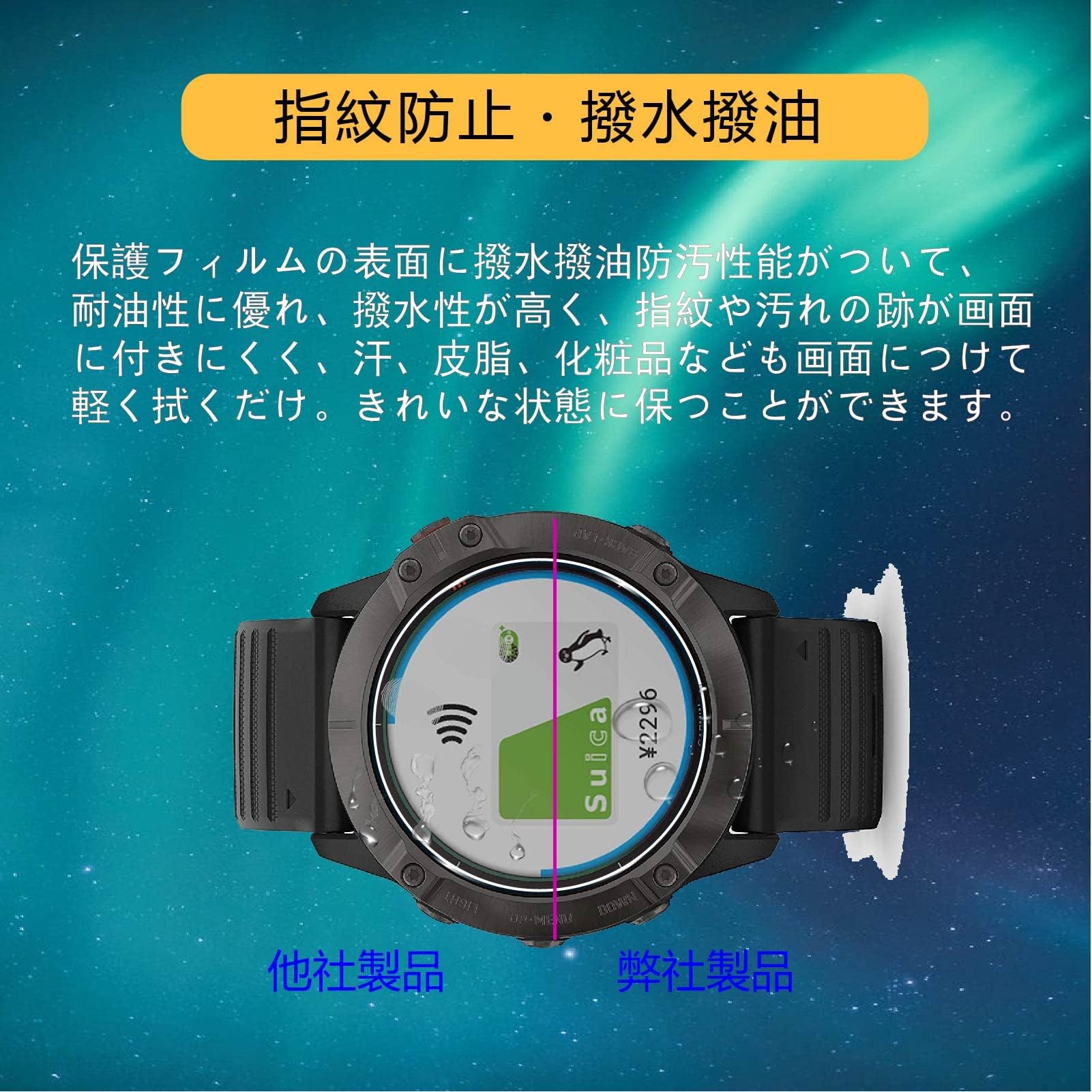 Amazon | JCJCLY【2枚液晶フィルム】Fenix 6X ガラスフィルム 旭硝子
