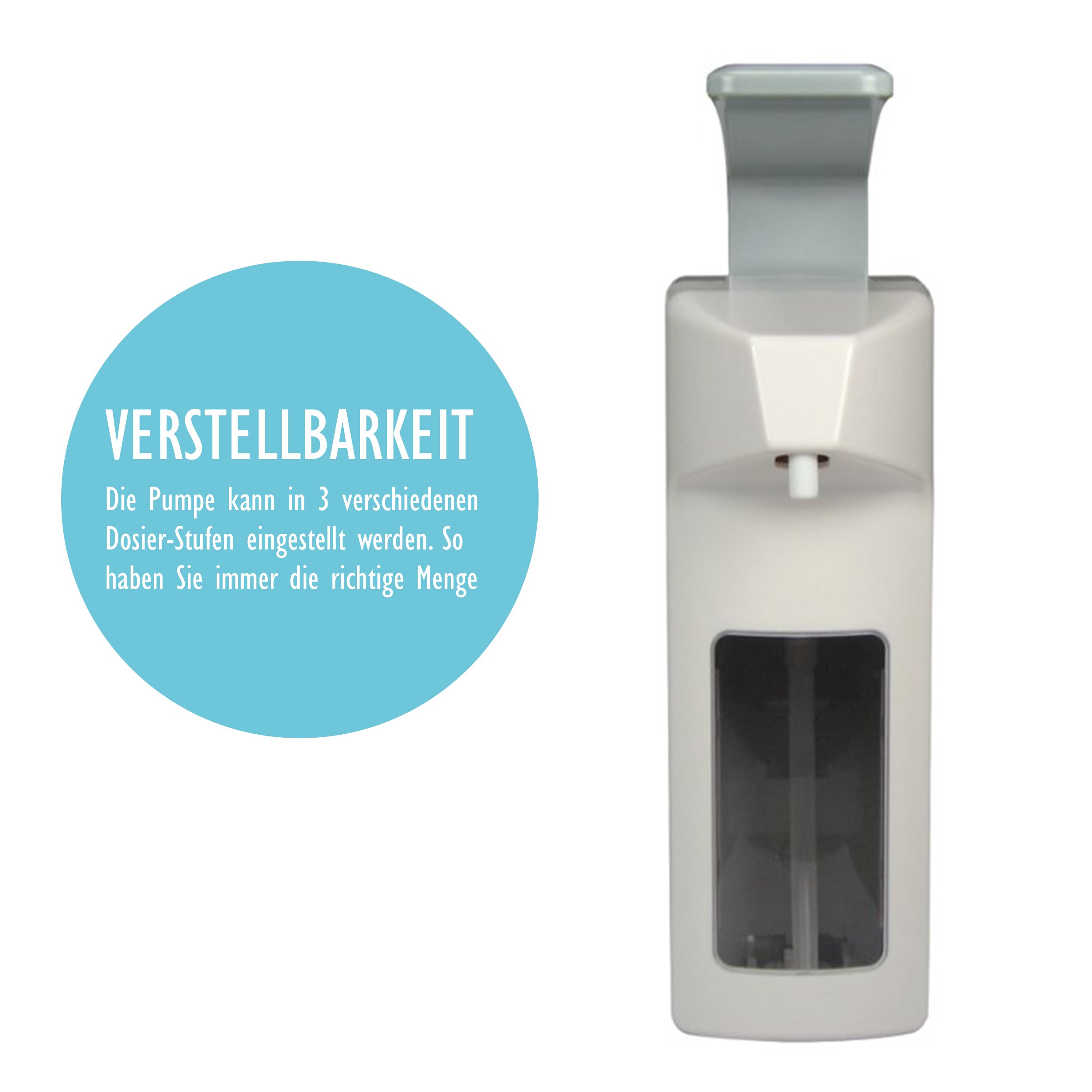 Desinfektionsmittelspender Sterilliumspender 500 ml | Wand-Spender inkl. Befestigungsmaterial | Desinfektionsspender Kunststoff | Dosier-Pumpe für Desinfektionsmittel/Seife
