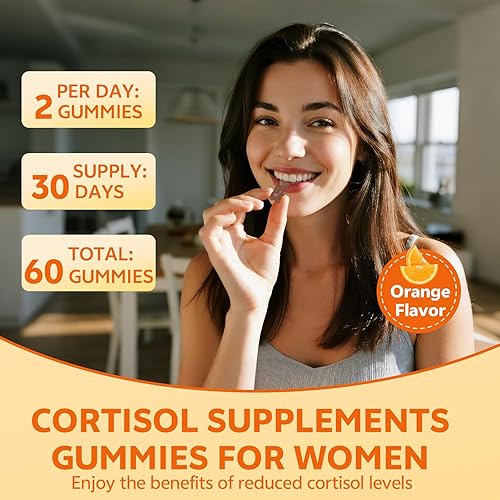 Miniatura 5 de Gomitas de cortisol 15 en 1, suplementos de cortisol con glicinato de magnesio, Ashwagandha Rhodiola Rose y complejo de L-teanina para relajación,