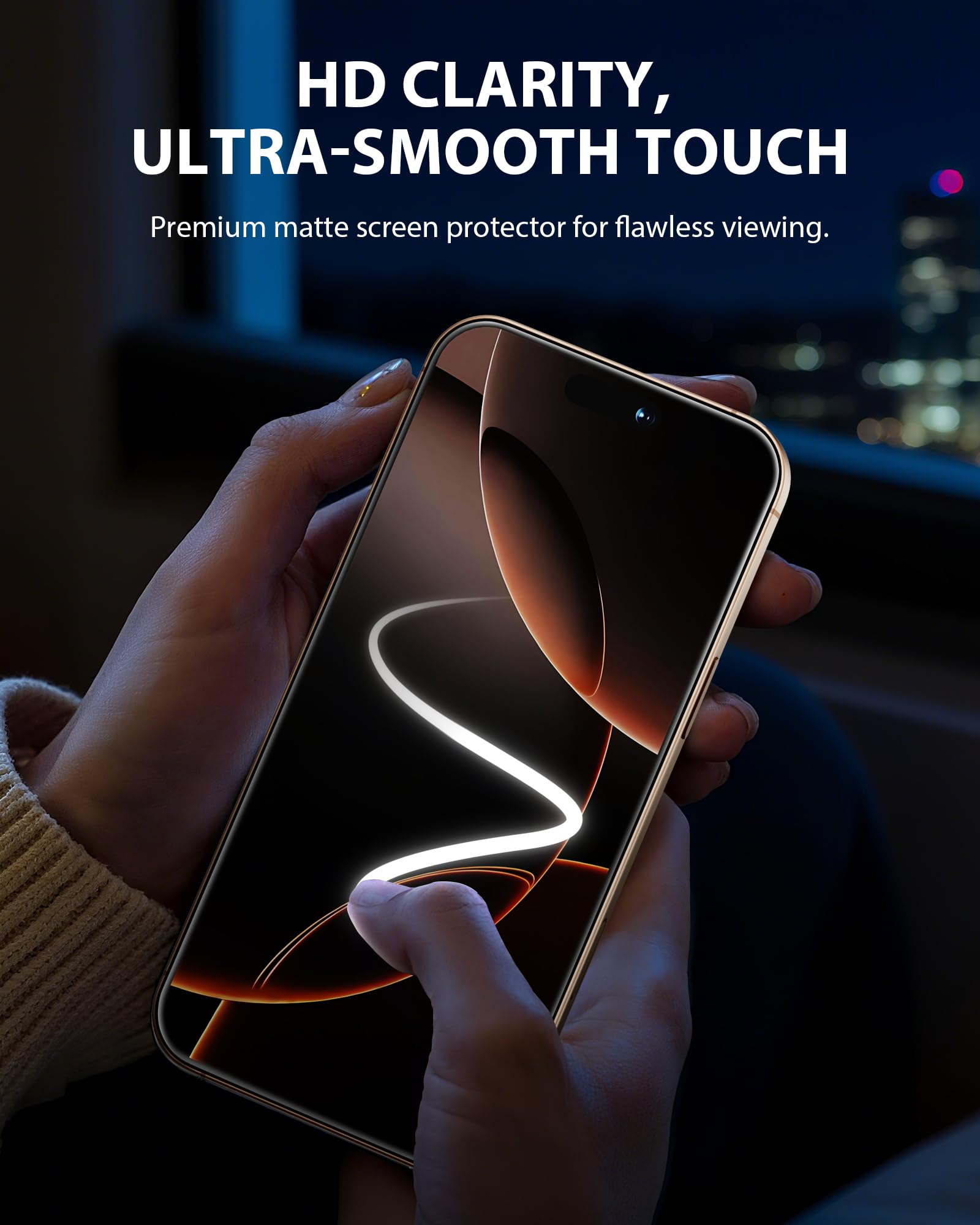 GIGIKISS Paquete de 2 protectores de pantalla mate para iPhone 16 Plus | Protector de pantalla de cristal templado antihuellas y antirreflejos, de 17 cm, fácil instalación