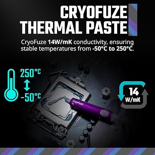 Miniatura 8 de CoolerMaster MasterLiquid - Enfriador líquido AIO de 240 L Core de 9.449 in, sincronización ARGB, bomba de placa fría Gen S, PWM de 4.724 in,