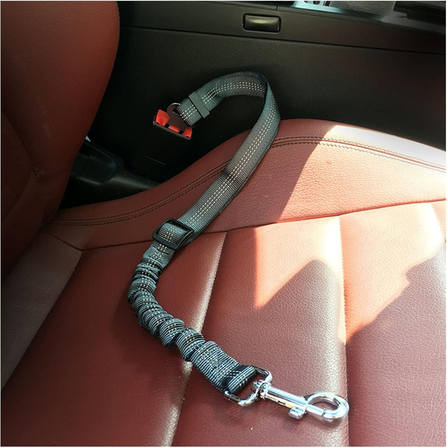 Upgraded Dog Seat Belt Car Seatbelts Adjustable Pet for Vehicle Nylon Safety Belts Elastic Reflective(Simple 4)