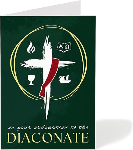 Miniatura 7 de M Market On Mainstreet Tarjeta cristiana de ordenación con sobre, 5 x 7 pulgadas, fabricada en los Estados Unidos (vitral, tarjeta individual)