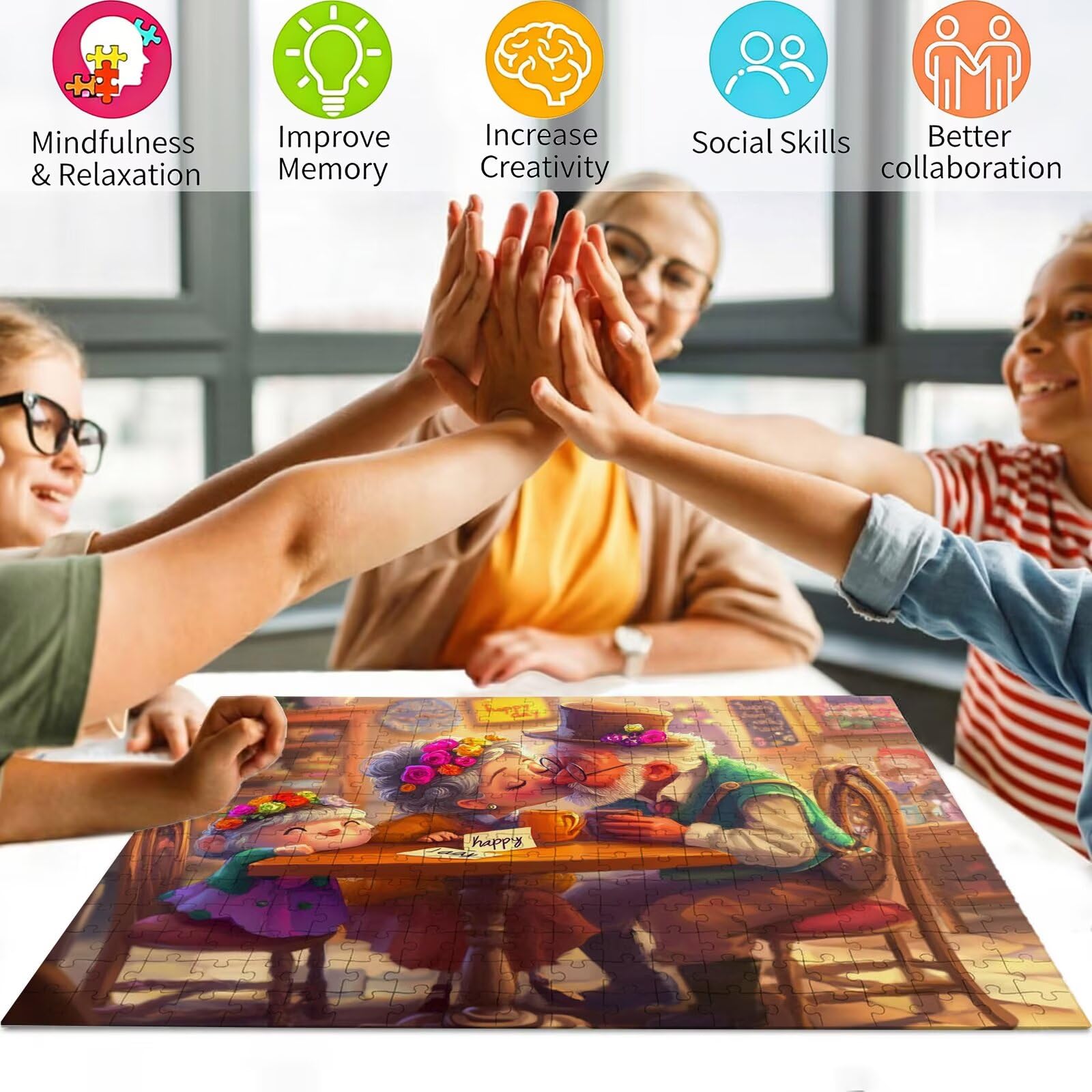 Puzzle 3000 Pezzi coppie Puzzle in Legno, Collezione Challenge, anziano Jigsaw Stampa ad Alta Definizione per La Casa Divertimento in Famiglia, Giochi Educativi e Decorazione Parete 122x81cm 8p-701