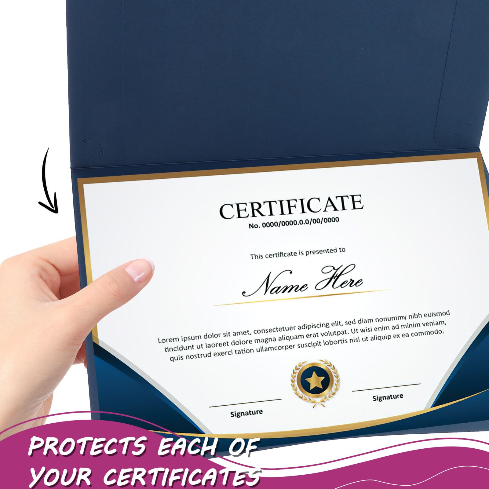Titulaires De Certificats 10 Pièces Porte Diplôme Couvertures De Documents Avec Bord En Feuille D'or Certificats Carton Pour Certificat Carte Invitation Prix Foncé