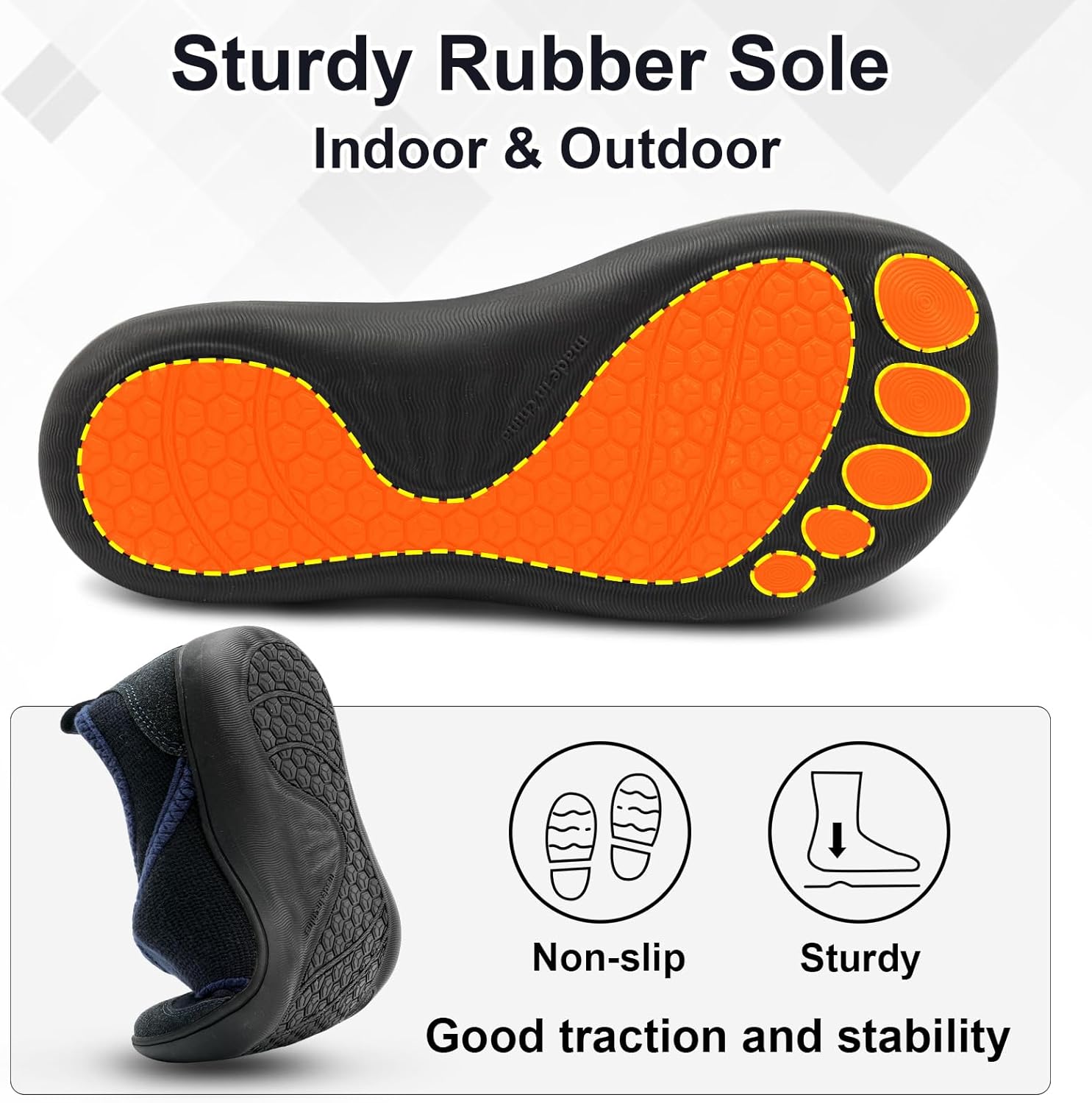 BARERUN Womens Slippers Wide Diabetic Shoes for Women Adjustable House Slippers Swollen Bunions Neuropathy House Shoes Stable Non Slip Barefoot Walking Shoes Indoor Outdoor - Image 6