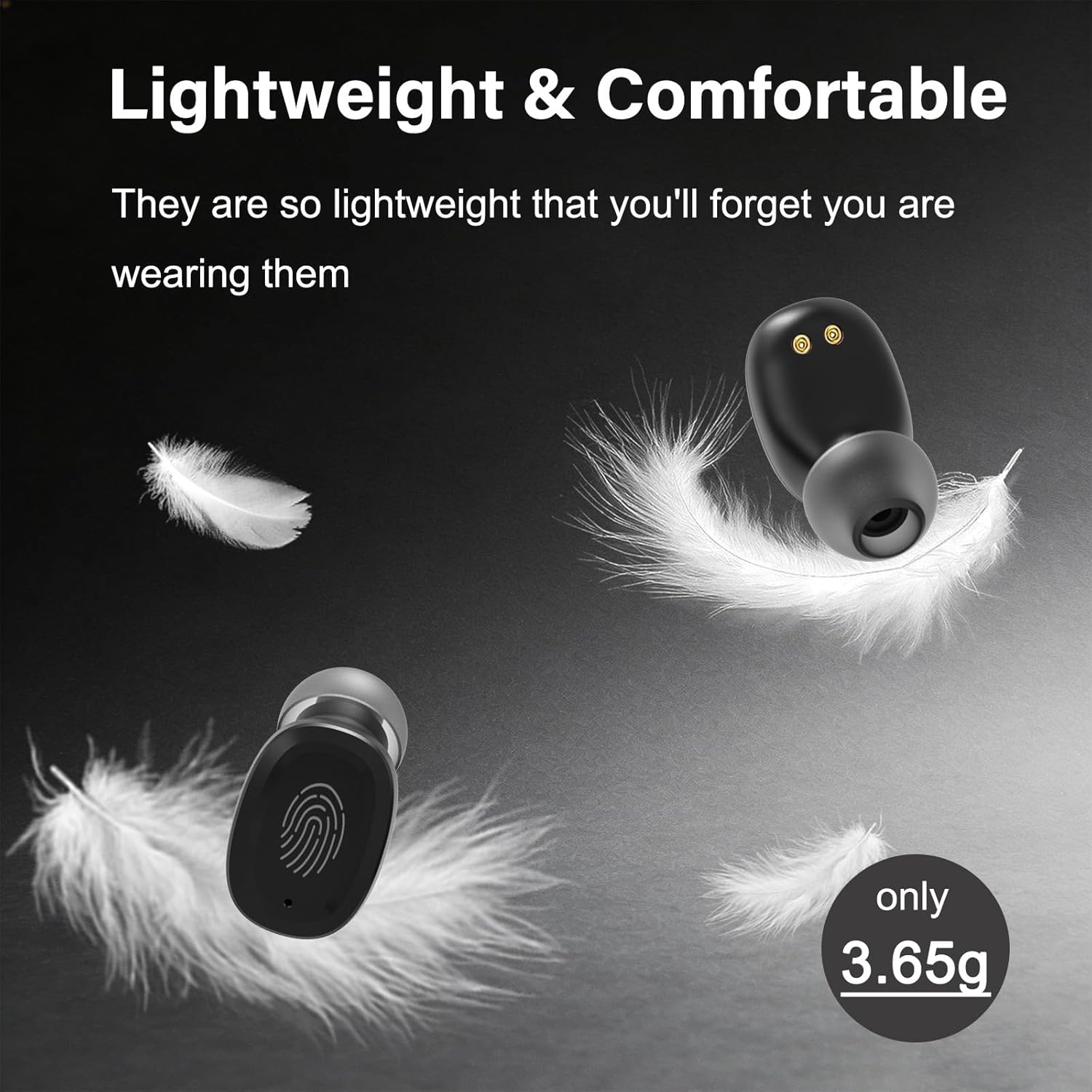 Hearing Aids, OTC Rechargeable Hearing Aids for Seniors & Adults with Hearing Loss, Clear Sound and Ultra-Comfort Fit, 80Hrs Long-Lasting Battery, 3 Sizes of Earbuds, Auto-On/Off