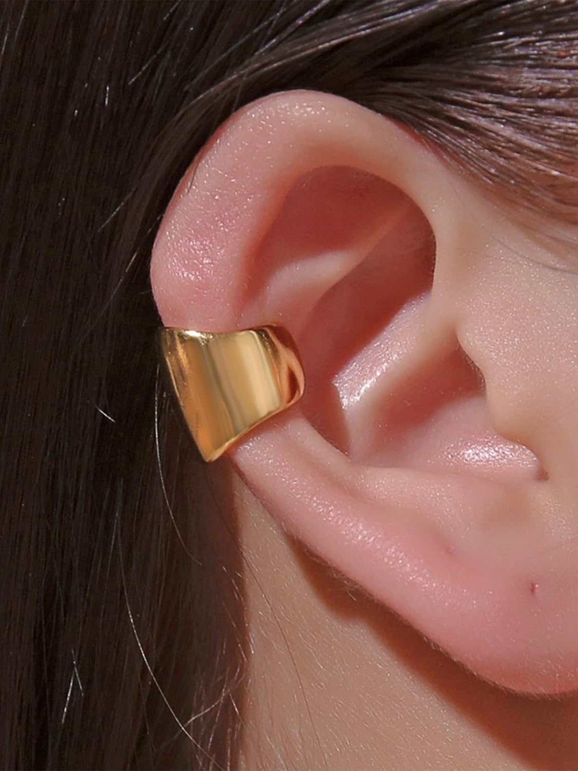 Trendy Chunky Ear Cuff Wraps for Women Non-Piercing Earrings Clip-On Huggie Hoop Fake Earrings Cartilage Cuffs Ear Cuffs Statement Stacks Jewelry for Gifts - Image 3