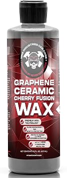 Graphene Ceramic Car Wax Hand-Applied Fusion Wax with Deep Car Shine, Slick Finish & Long-Lasting Hydrophobic Paint Sealant
