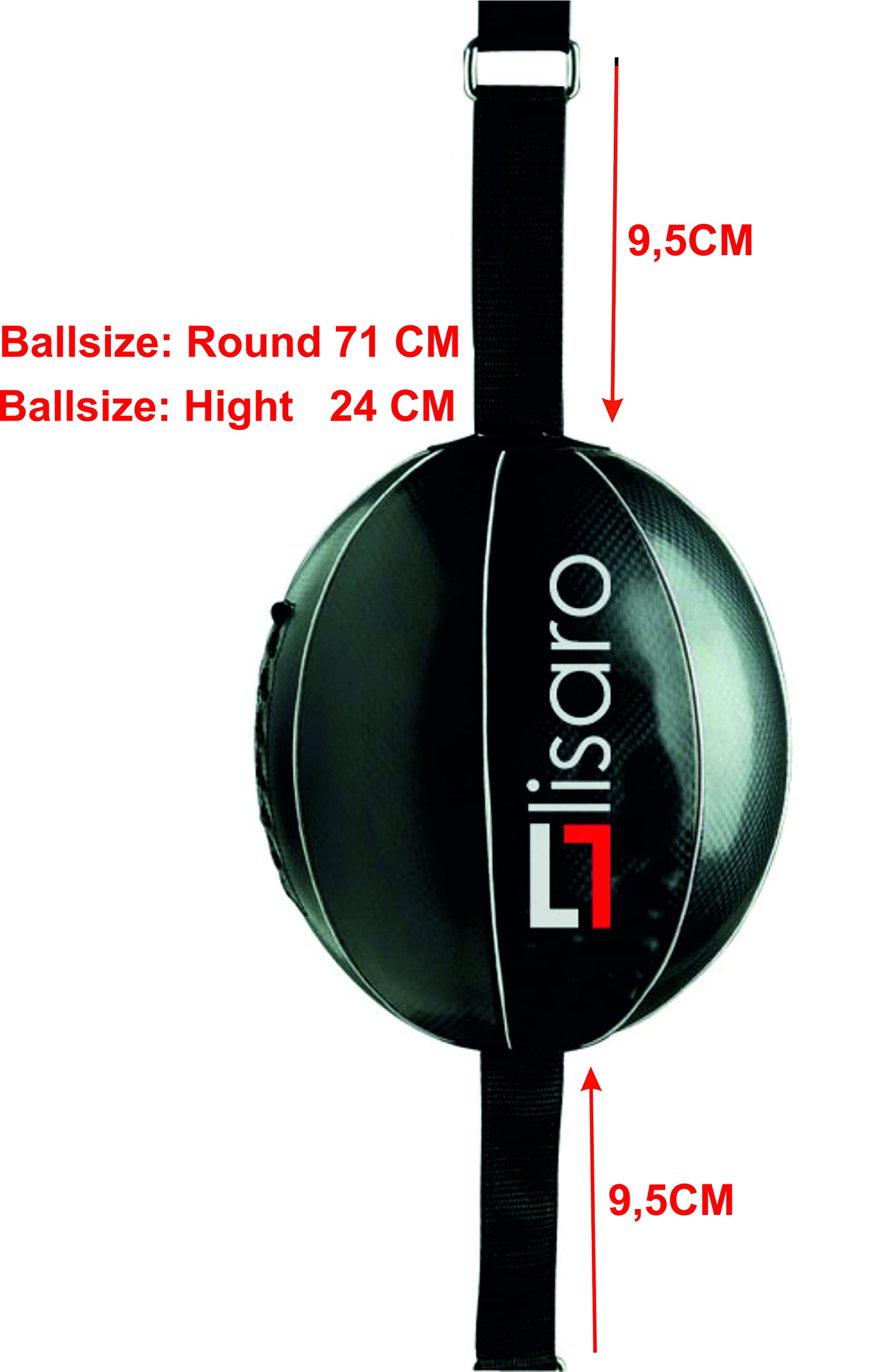 Lisaro Leder Doppelendball/Durchmesser ca. 25cm inkl. 2 elastischen Spanngurten ca. 100cm lang