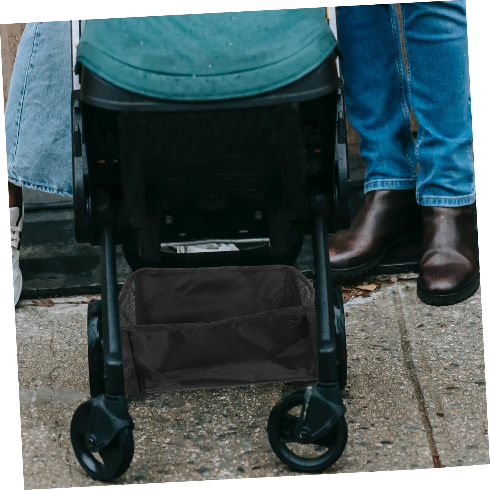 Organizzatore per Passeggino Borsa Inferiore Oxford Nero, Facile da Installare, per Spesa e Attività All'aperto Ragazzo Ragazza
