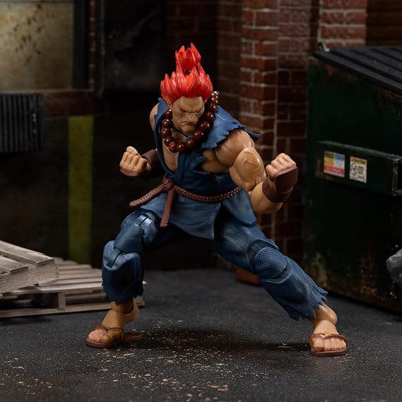 Jada Toys Street Fighter Akuma (15.7 cm) - Movable Collectible and Action Figure from Street Fighter 2: The Final Challengers, with Alternative Head, Hands and Accessories, from 13 Years