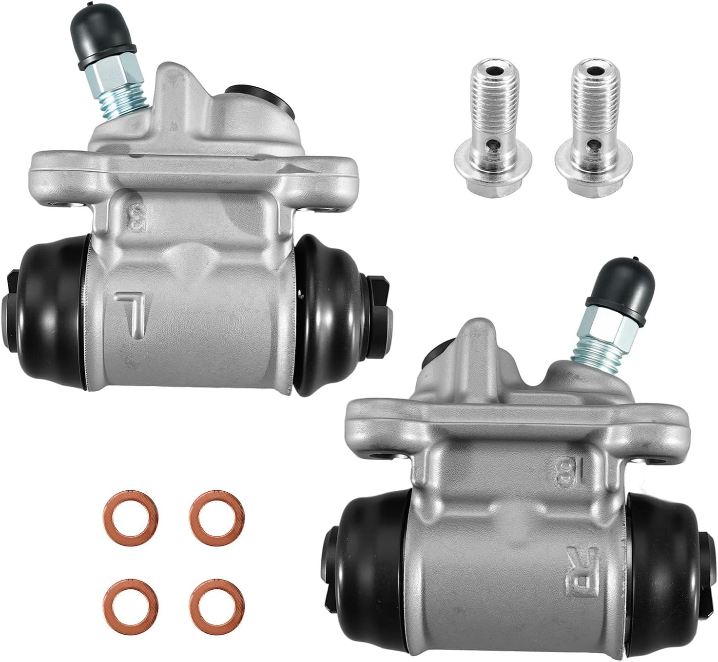 PWSLKO Front Left & Right Brake Wheel Cylinders Compatible with Honda TRX250 1997-2001 Recon 250 ES TRX250TE/TRX250TM 2002-2009/2011-2014/2016-2020 Replace 45370-HM8-B41 45350-HM8-006