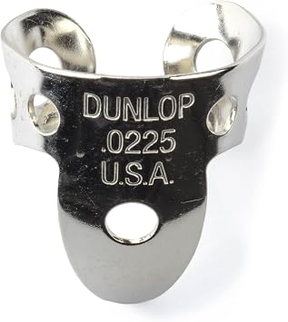 JIM DUNLOP 33P.0225 Nickel Silver Finger & Thumbpicks, .0225", 5/Players Pack