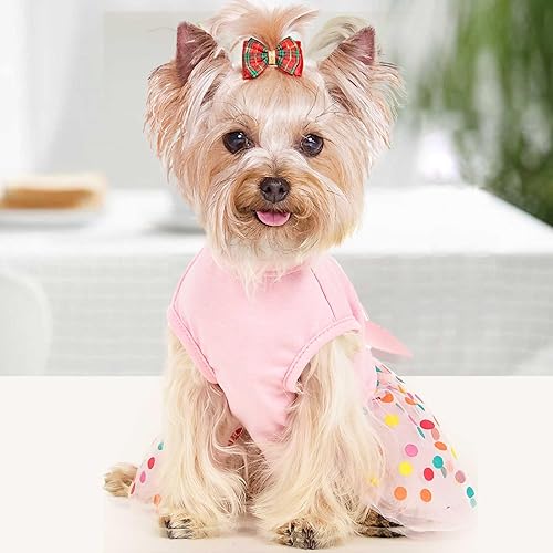 Miniatura 6 de Ropa para perros pequeños y niñas, vestido de primavera para mascotas, tutú de princesa para cachorros, lindos vestidos de tul para cachorros, ropa