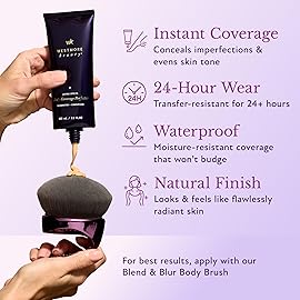 Westmore Beauty Body Coverage Perfector - Waterproof Leg & Body Makeup - Tattoo Cover Up Makeup - 3.5 Oz (Deep Radiance)