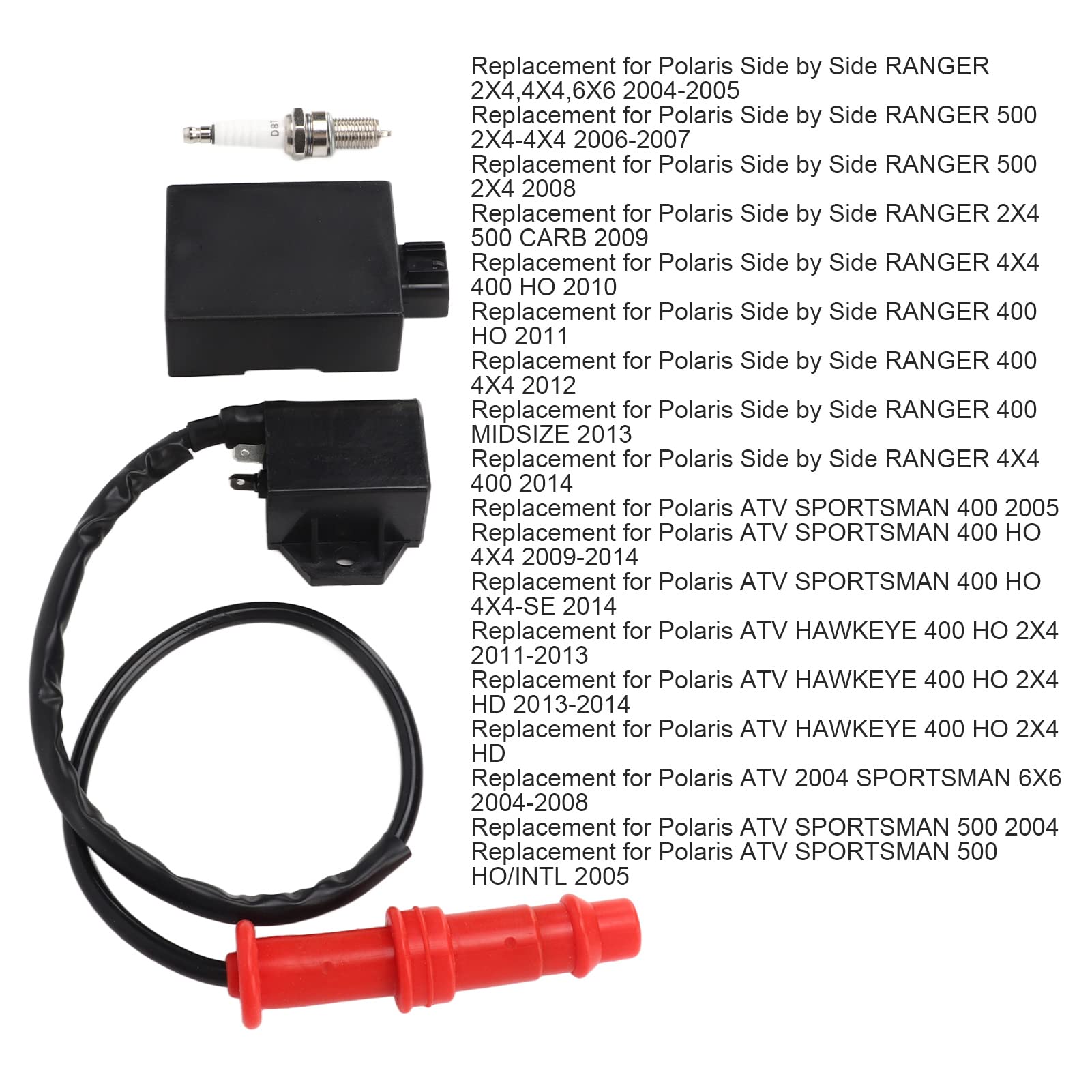 Bobina di Accensione Cdi con Candela 3089238 Sostituzione Per Polaris Side By Side RANGER ATV SPORTSMan