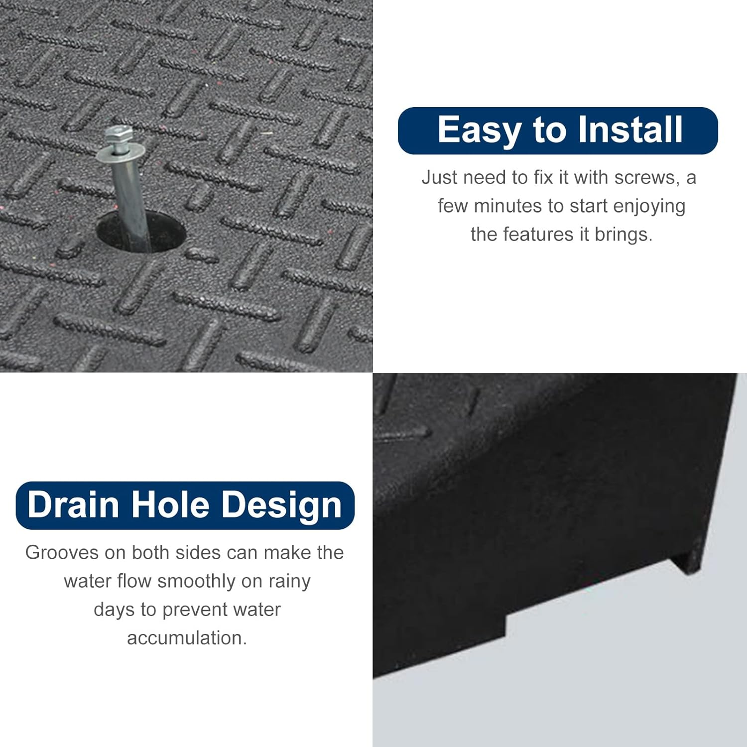 Ramp Heavy Duty Ramp Transition, Hand Trolleys Forklifts Trucks Ramps 1m Long, Warehouses Doorways Loading Dock Threshold Step, Include Fitting (Size : 10cm/4inch)