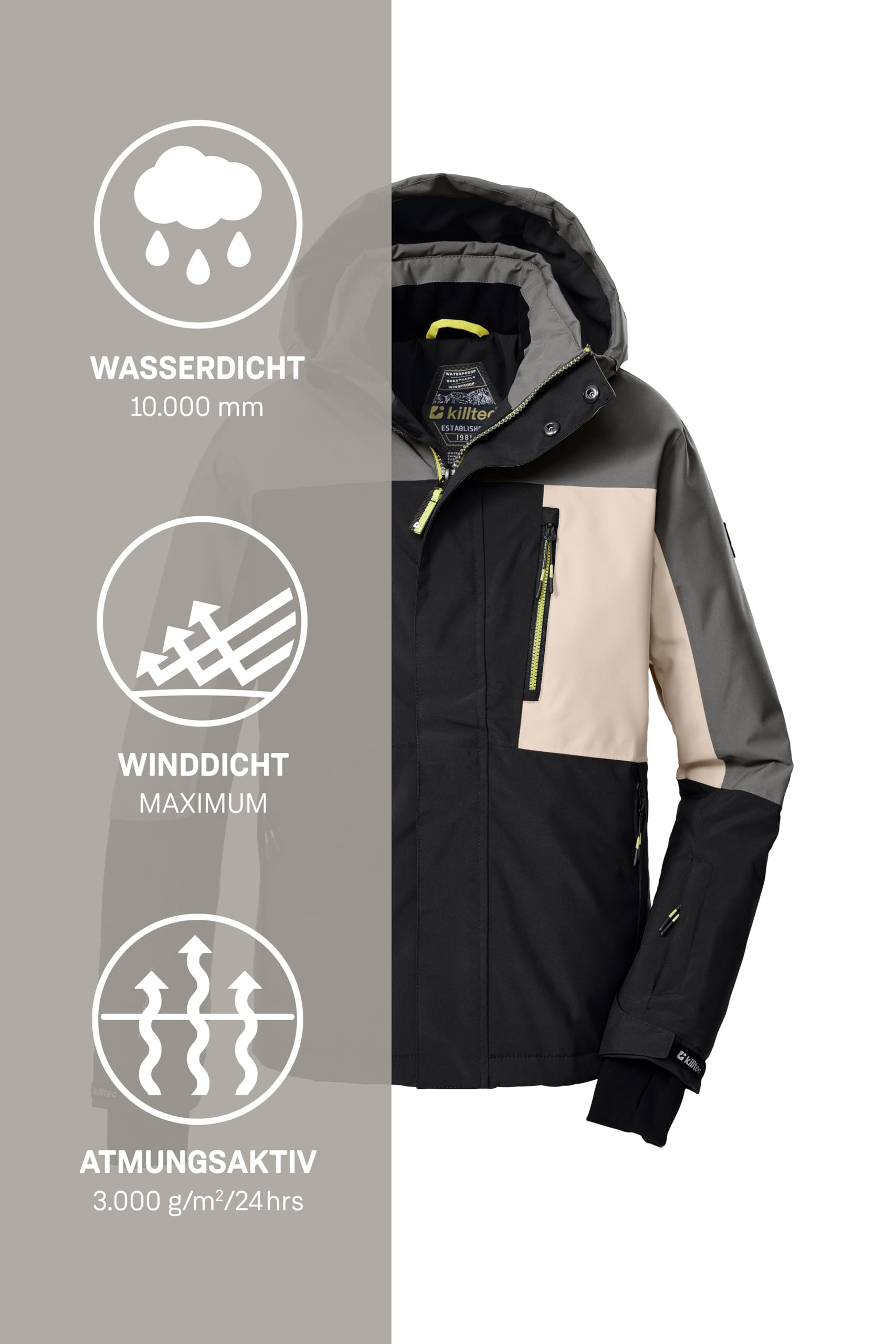 Killtec Ksw 200 Bys Chaqueta de esquí funcional con capucha protección nieve Niños
