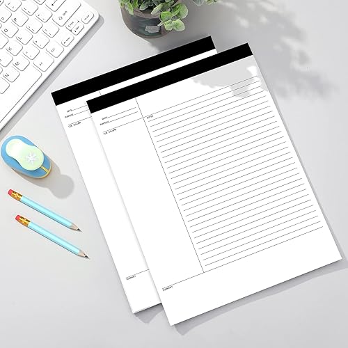 Miniatura 2 de Outus Paquete de 4 blocs legales de 8.5 x 11.75 pulgadas, 50 hojasbloc de notas de escritura, bloc de notas de escritura con reglas legales para el