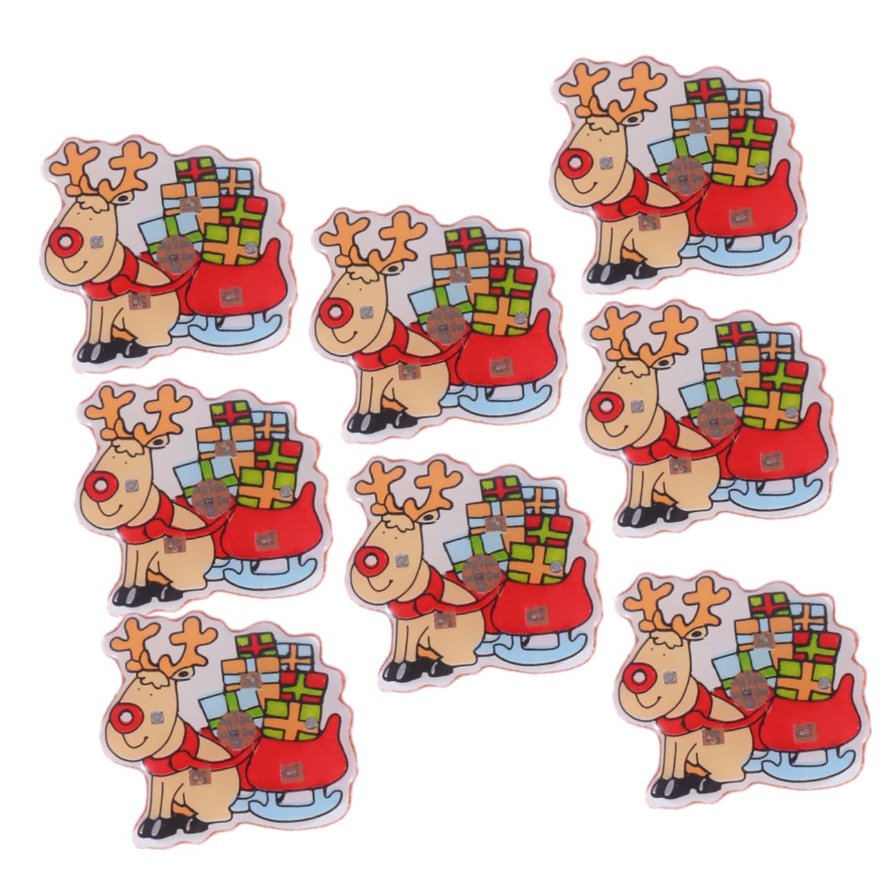 75 Piezas broches de brillo de navidad insignias de navidad broche de Papá Noel iluminar broches led lights lamparas led ramillete de joyas de navidad alfileres de esmalte luminoso
