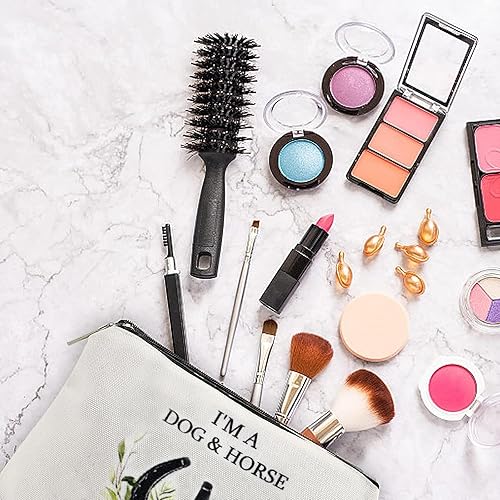 Miniatura 7 de I'm a Dog & Horse Kind of Girl - Bolsas de cosméticos, bolsas de maquillaje para mujeres, mamá de perro, regalos para amantes de los caballos, Perro