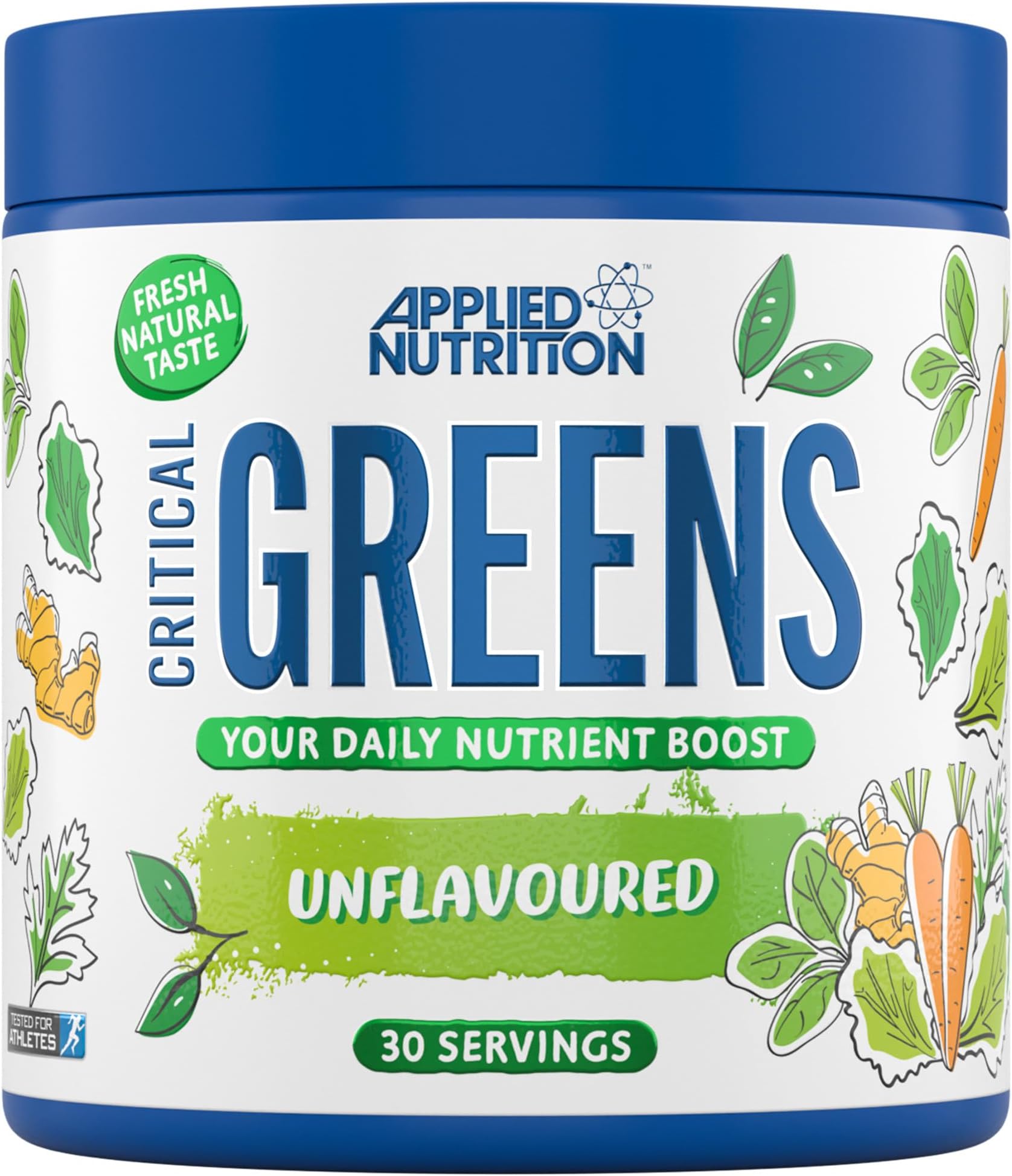 Critical Greens Powder and Superfood Blend for Gut Health Energy and Immune Support Vegan Daily Greens Juice Powder (150g - 30 Servings) (Unflavoured)