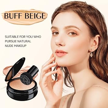 Mushroom Head Air Cushion CC Cream Strong Concealer, Buff Beige