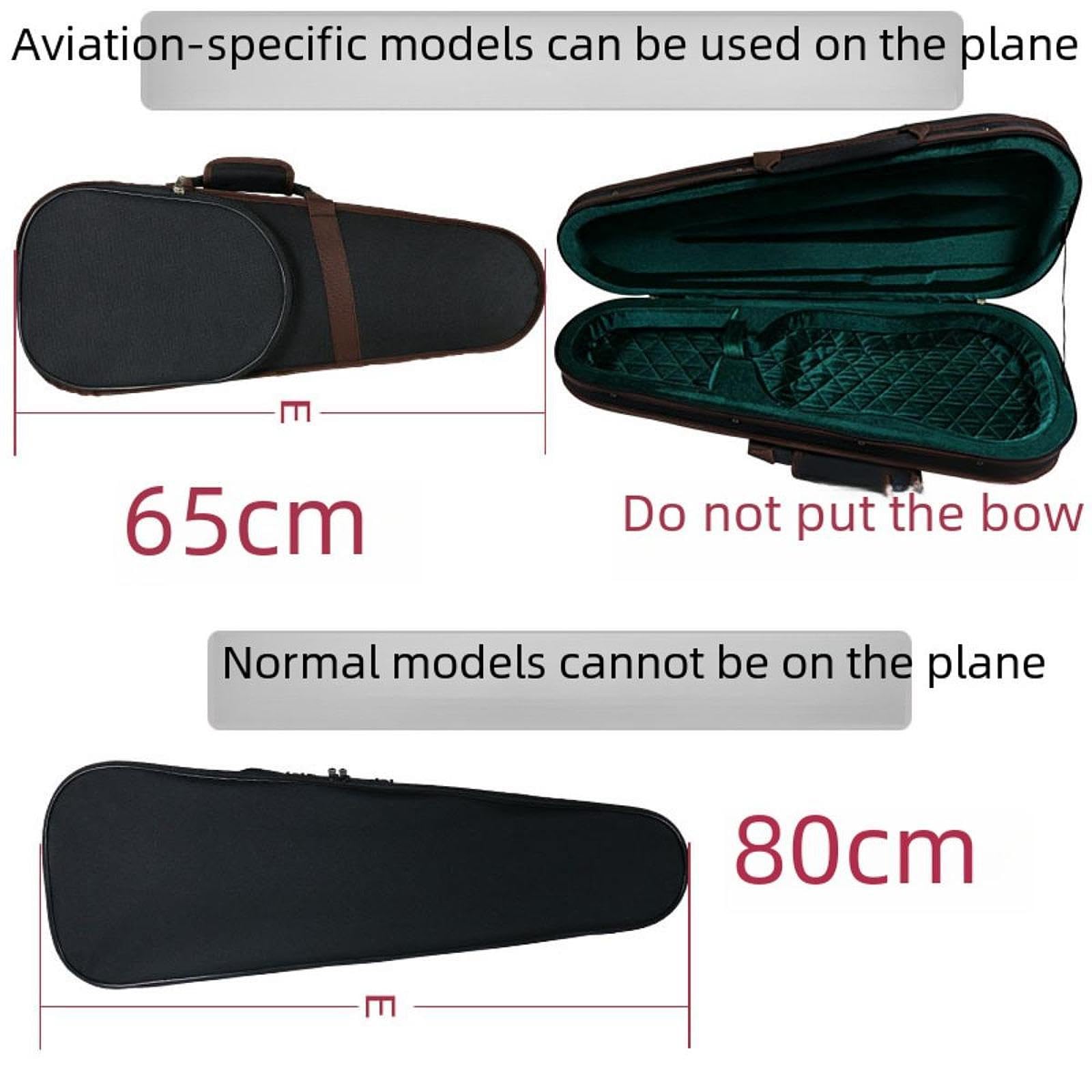 Colcolo Estuche de Violín Rígido Portátil con Correas de Mochila y Bolsa de Transporte Protección Ligera de Tela Oxford Espuma y Forro de Terciopelo
