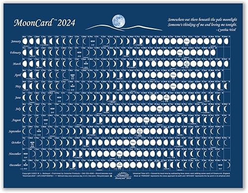 Calendario Luna 2024 Tarjetas MoonCard - Paquete de 6