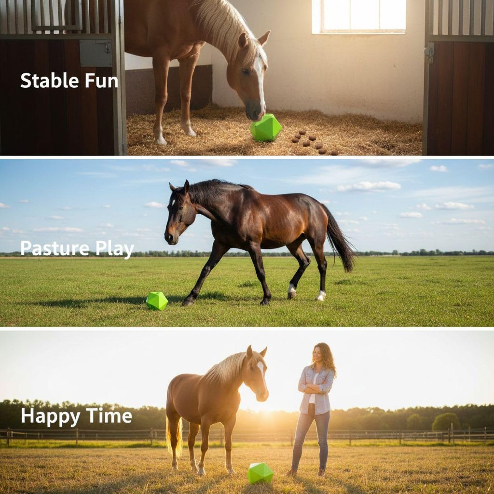 Juguete alimentador de bolas de golosinas para caballos, bola de juego equino azul, polipropileno apto para alimentos, solución de entretenimiento para caballos para aliviar el aburrimiento