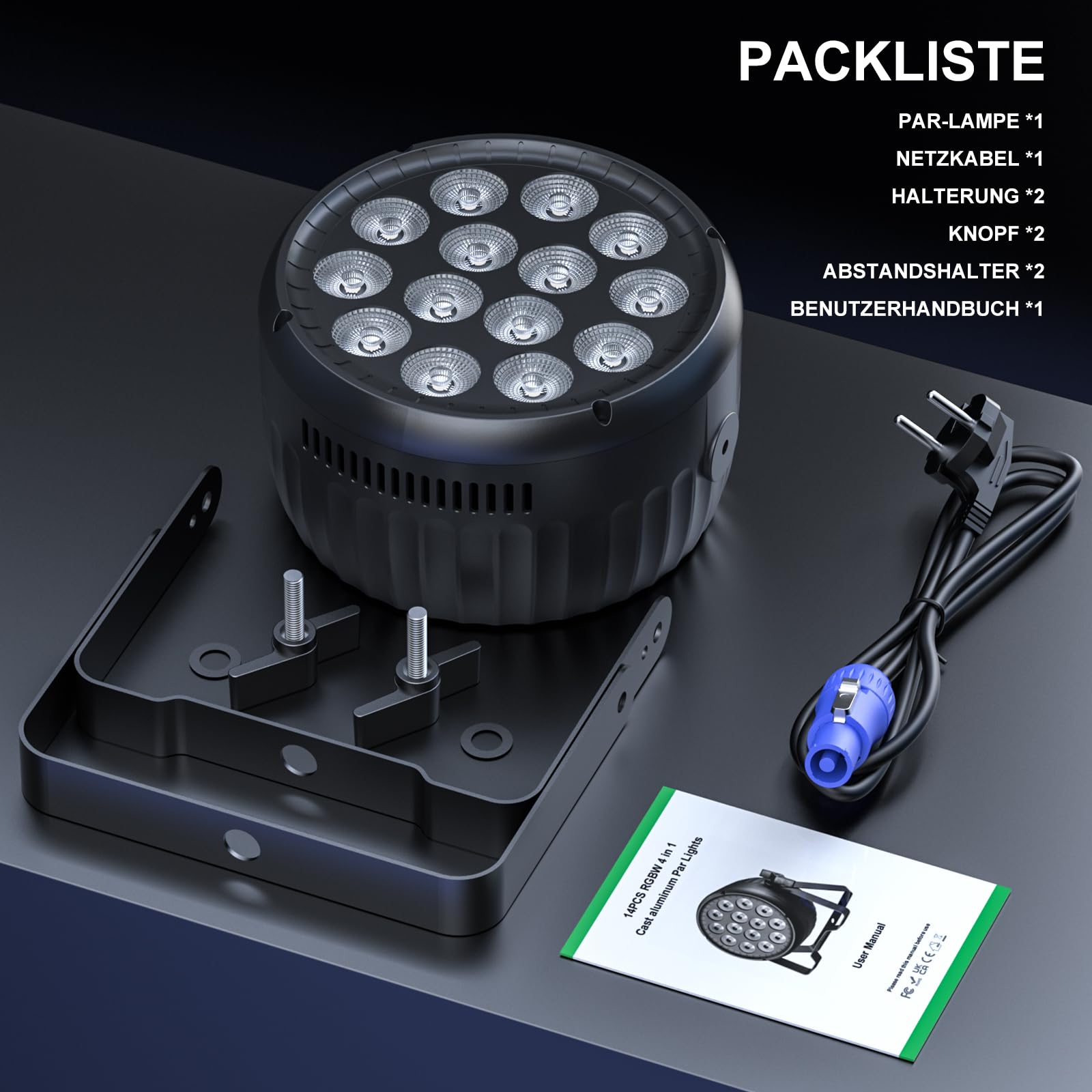 Faretto LED Par 14x15W RGBW - Controllo DMX, Voce, Auto, Per Feste, Matrimoni, Discoteche, Eventi